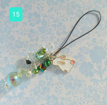 Load image into Gallery viewer, Crystal Bunny Bag/Cell Phone Charms
