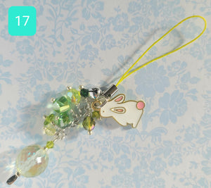 Crystal Bunny Bag/Cell Phone Charms