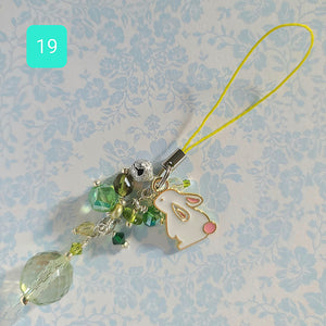 Crystal Bunny Bag/Cell Phone Charms