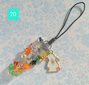Crystal Bunny Bag/Cell Phone Charms