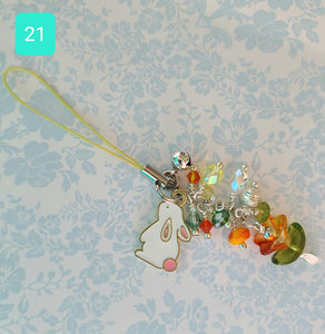 Crystal Bunny Bag/Cell Phone Charms