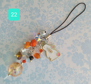 Crystal Bunny Bag/Cell Phone Charms