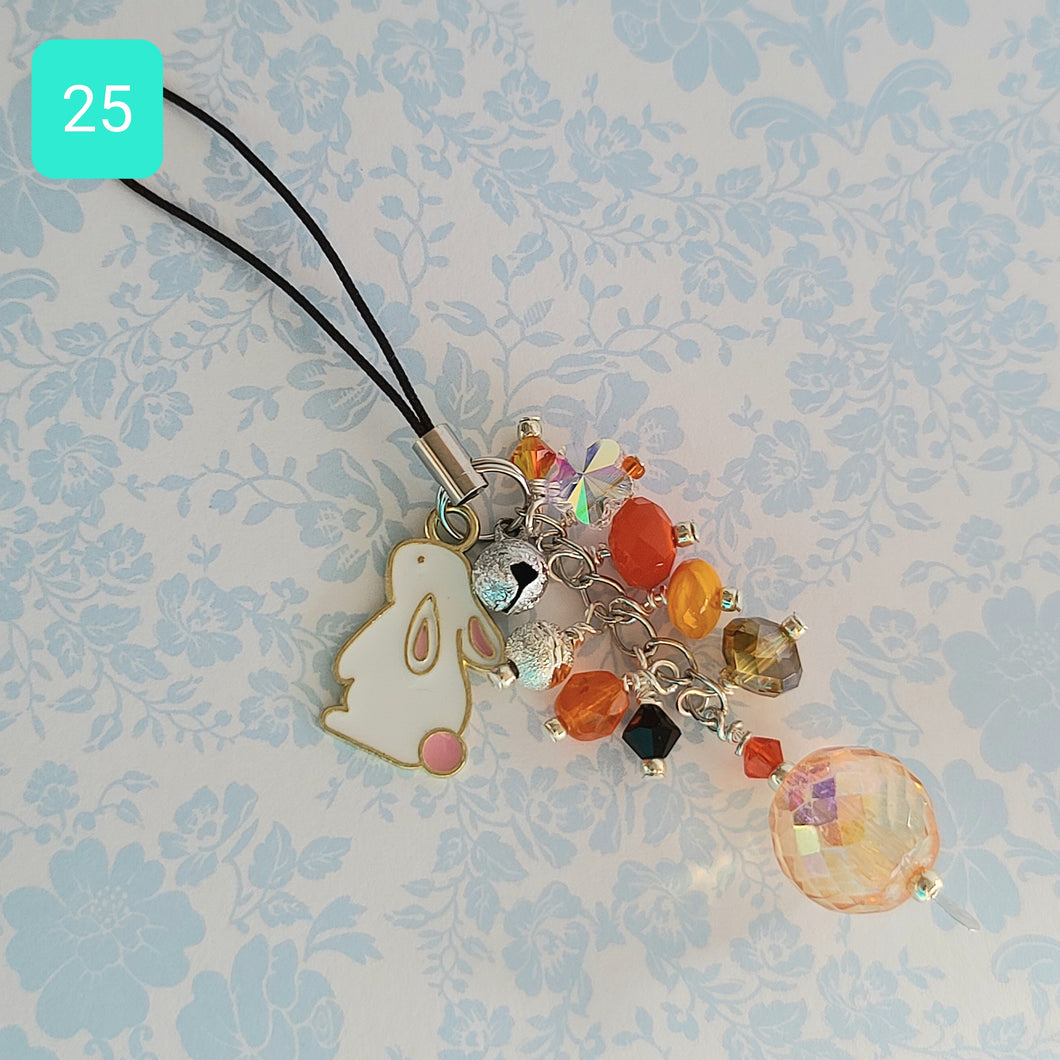 Crystal Bunny Bag/Cell Phone Charms
