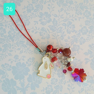 Crystal Bunny Bag/Cell Phone Charms