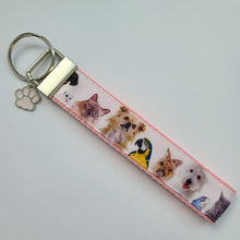 Load image into Gallery viewer, All Animals are Precious Key Fob Wristlet
