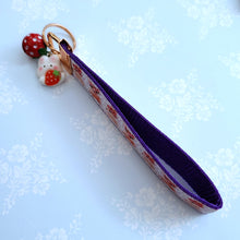 Load image into Gallery viewer, Bunny with Head Wreath Key Chain Fob with Bunny Charm
