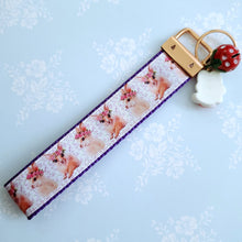 Load image into Gallery viewer, Bunny with Head Wreath Key Chain Fob with Bunny Charm
