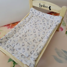 Load and play video in Gallery viewer, Premium Bunnies on Blush - Bedding Pad for Ikea Bunny Bed or Carriers or Castle Padding Set - Pick your own Combo FREE US SHIPPING
