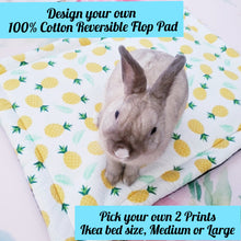 Load image into Gallery viewer, Design Your Own 100% Cotton Bunny Flop Pad in 3 Sizes - Small IKEA Bed, Med or Large Free US Shipping
