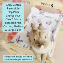 Load image into Gallery viewer, Design Your Own 100% Cotton Bunny Flop Pad in 3 Sizes - Small IKEA Bed, Med or Large Free US Shipping
