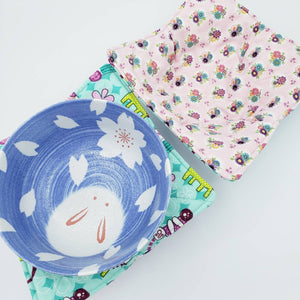Cats & Floral Bouquets - Reversible 100% Cotton Bowl Cozy