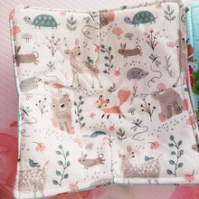 Load image into Gallery viewer, Forest Friends &amp; Cherries - Reversible 100% Cotton Bowl Cozy
