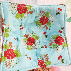 Forest Friends & Cherries - Reversible 100% Cotton Bowl Cozy